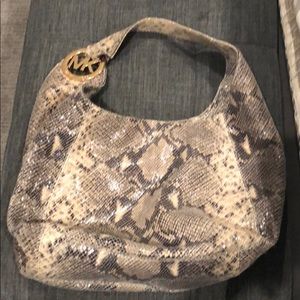 Michael Kors reptile hobo shoulder bag
